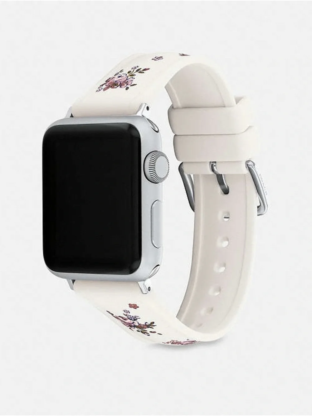 Coach Apple Straps White Floral Silicone Replacement Band Watch 38-40-41 mm